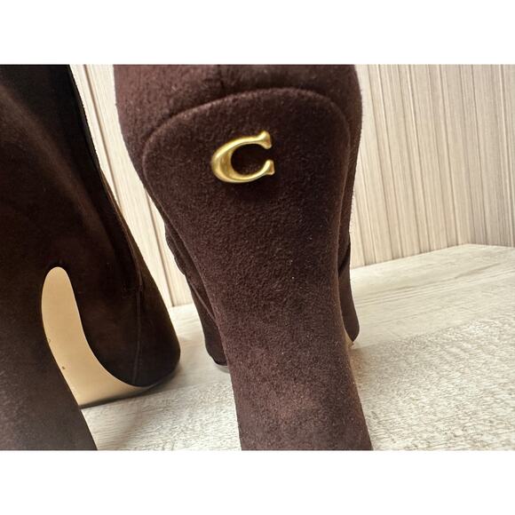 COACH Carter Suede Ankle Boots Sz 5.5 Brand New - Picture 10 of 16